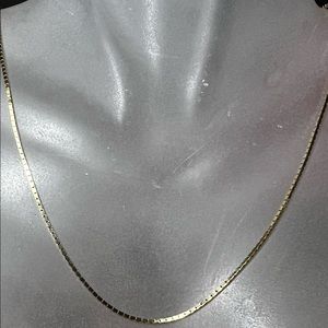 14k fine gold  necklace square box imported from Italy . Can be worn w/o pendant
